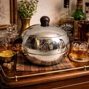 Vintage 50s MCM Westbend Silver Penguin Hot and Cold Server Ice Bucket Classic